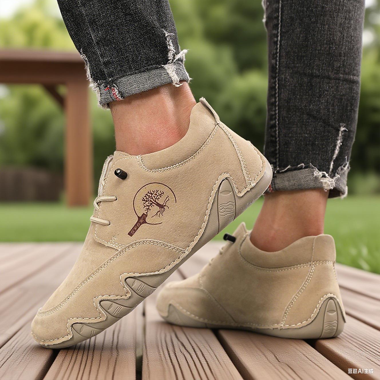 

Fashion Casual Sports Shoes Men Cross Training Shoes with Lace Up Design Suitable for Running Tennis Shoes New Promotion Casual Leather 46 хаки