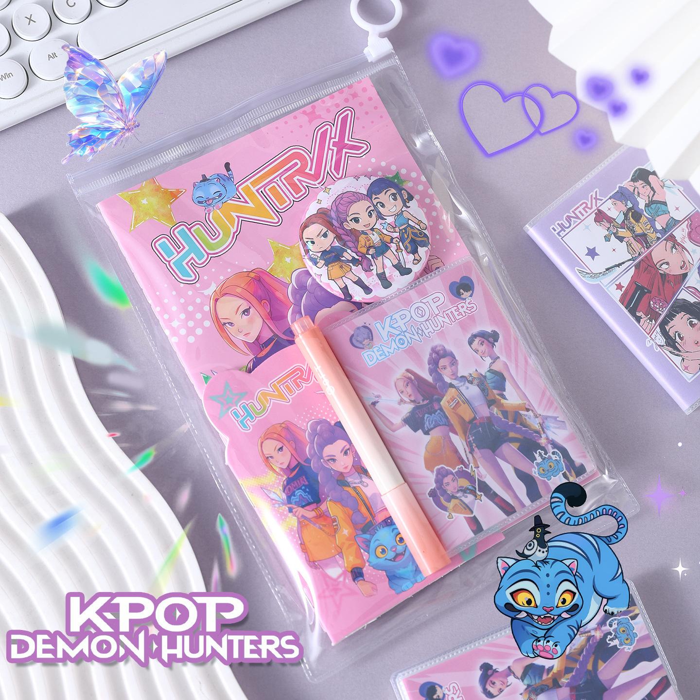 

Канцелярский набор Оригинальный Новый KPOP Канцелярский набор Сумка с пряжкой Студенческие канцтовары Сувенирный подарок