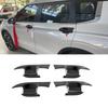 4x For Mitsubishi Outlander 22-2024 Carbon Fiber Car Door Handle Bowl Cover Trim