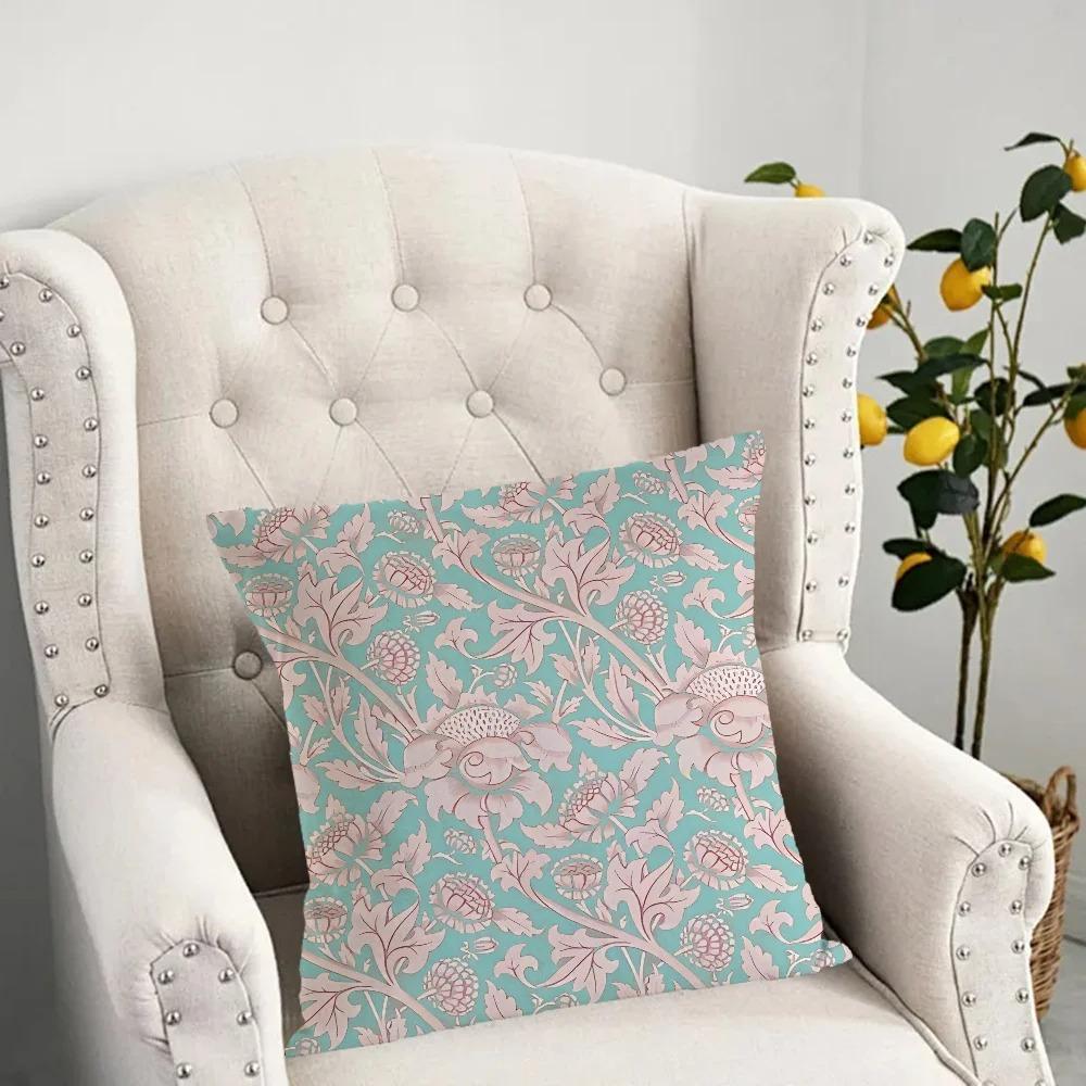 Retro Flower Pillowcase Dormitory Decoration Office Living Room Sofa Home Pillowcase