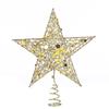 Weihnachtsbaum Gold Glitzer Top Pentagramm Stern Weihnachtsdekorationen für Zuhause Weihnachtsbaum Ornamente Neujahr Festival Dekor