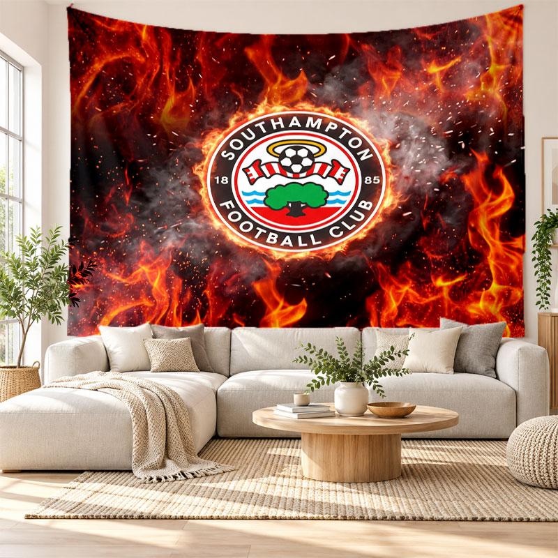 Southampton Football Wall Tapestry, Soft Fabric Wall Hanging, Decorative Backdrop For Bedroom Home Wall Art