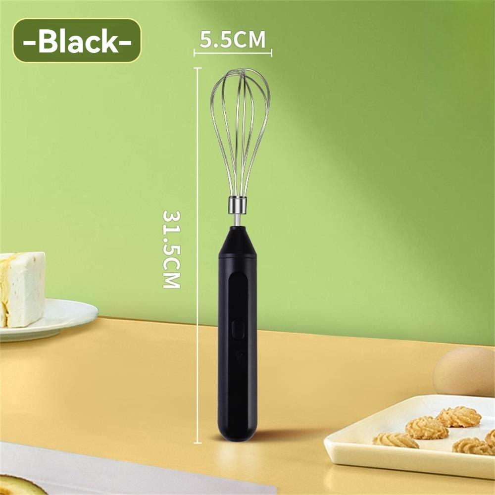

1 шт. Ручной электрический венчик для домашнего хозяйства, небольшой сливочник с кофемашиной для взбивания яичных белков чёрный