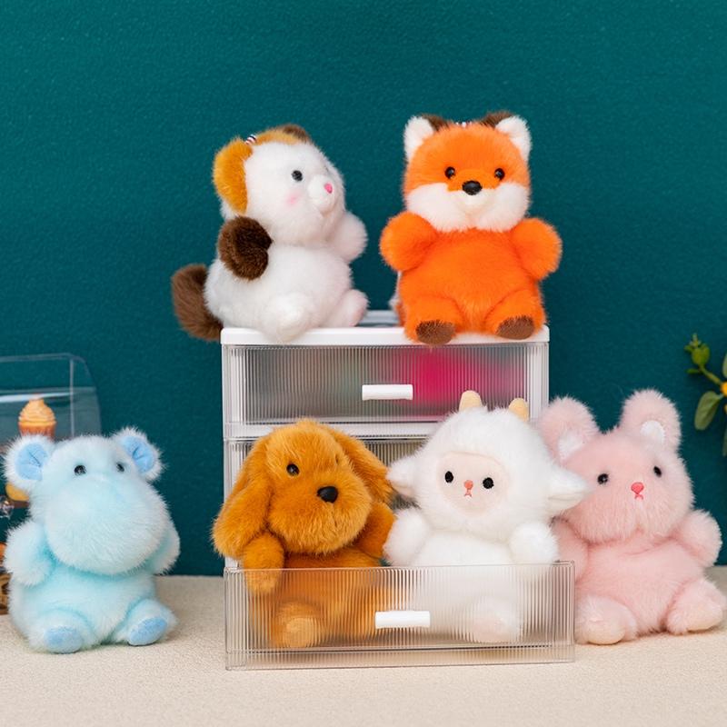 Animal Series Plush Toys 10Cm Cute Stuffed Doll Backpack Pendant Keychain Home Decor Toys Adorably Birthday Surprise Gifts