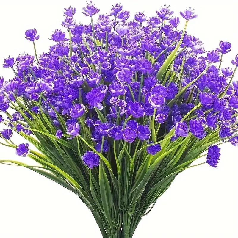 12 Bundles Artificial Flowers,Outdoor UV Resistant Fake Flowers,Premium Oxidation Resistance Artificial Flower