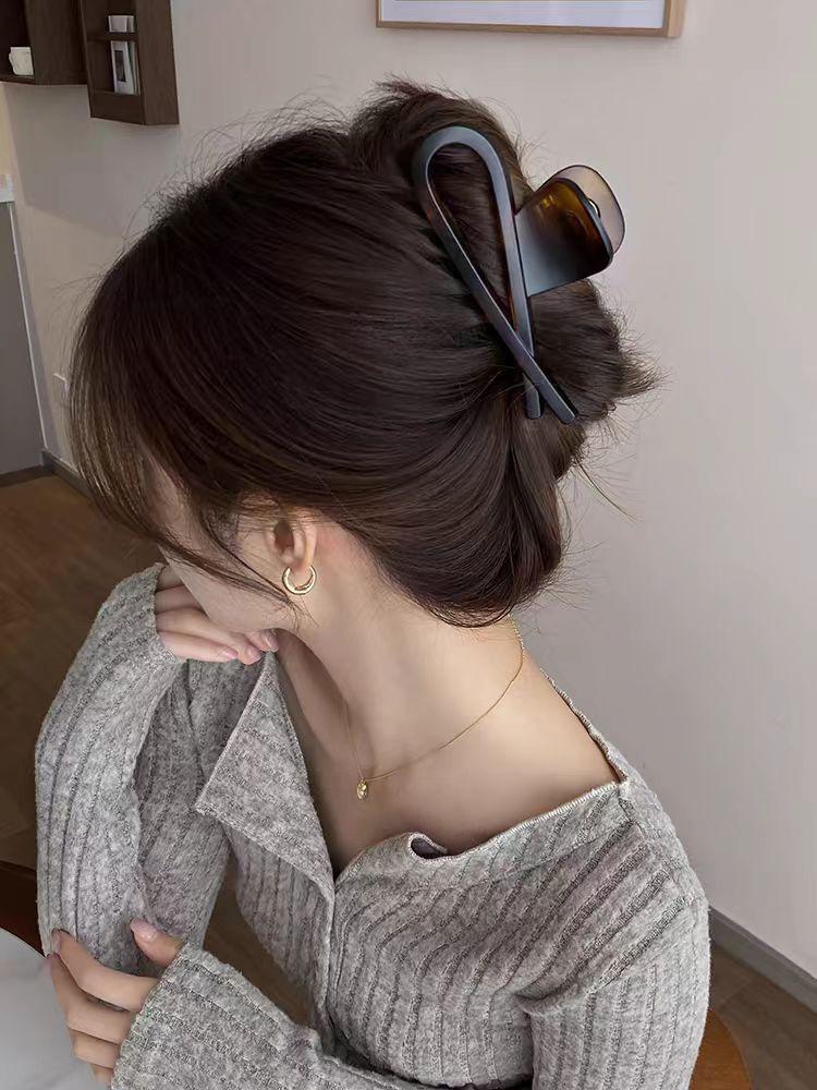 2025 Leopard Print High-End Large Shark Hair Clip for Women