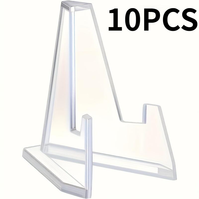 30PCS Clear Acrylic Coin Display Stand Triangular Idol Card Picture Holder Mini Easel Rack Medal Photo Display Stand Organizer