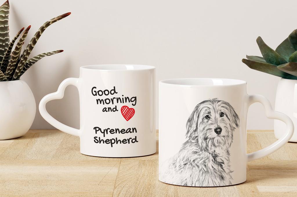 Pyrenean Sheepdog, Labri, Pyrenees Sheepdog I - Cup with a Dog, Adorable Cup with a Heart-shaped Handle, Universal Gift from the Art-Dog Brand