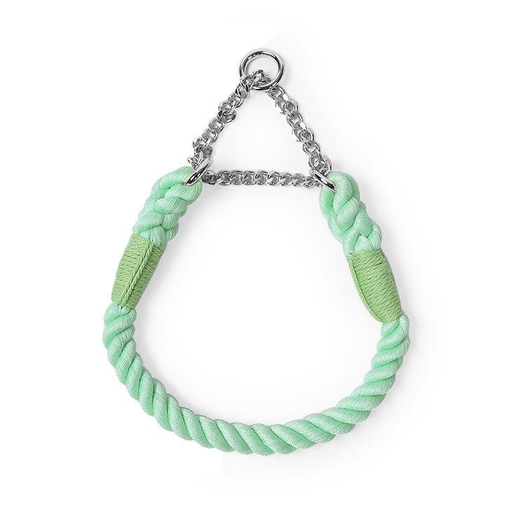 Ручна плетена повідка та ланцюг-нашийник для маленьких і середніх собак