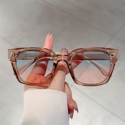 Quadratische Mode Damen Sonnenbrille Leopardenmuster Gläser Klassisch Schwarz Herren Sonnenbrillen für Draußen Urlaubsdekoration Tragen