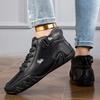 High Top Boots Men  Summer Simple Trendy Versatile Daily Use Short Boots Outdoor Travel Soft Soled Handmade Casual Fun Shoes