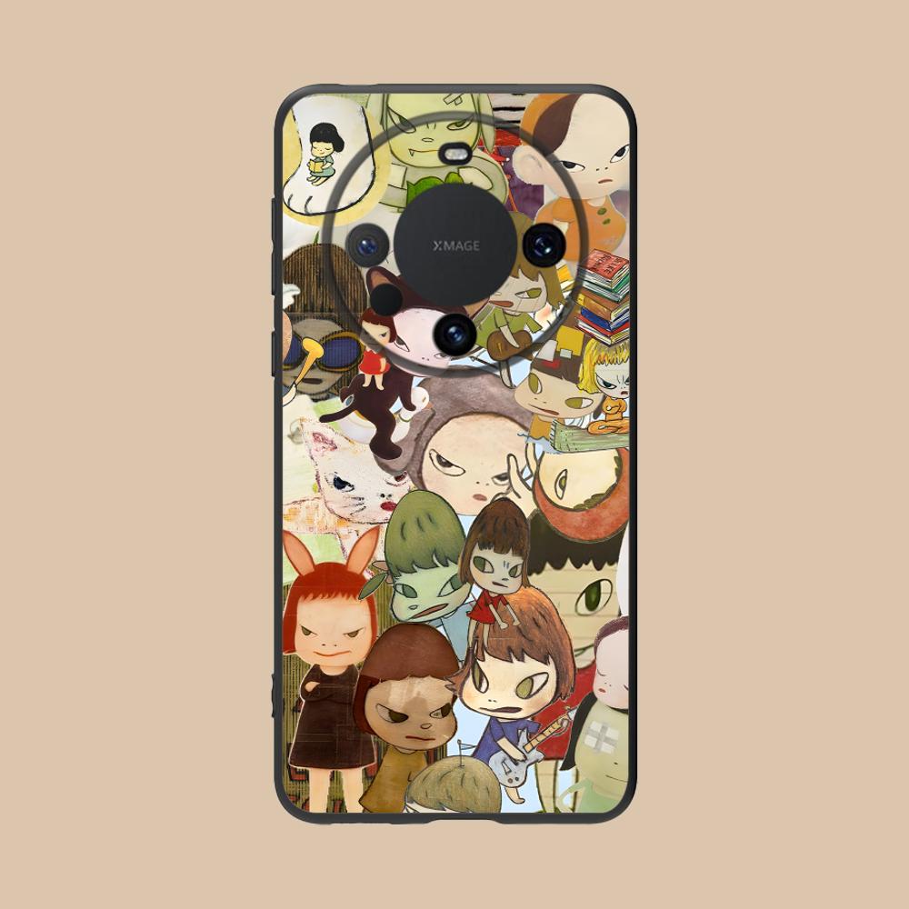 Anime Yoshitomo Nara Phone Case for Huawei Mate 60 50 40 30 20 10 Pro Plus Lite E 5G Colorful Printing Cover Cover Luxury Pretty
