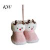 Holiday Stocking Gift Tag Soft Plush Christmas Boot Ornament, Decorative Knitted Party Photo Props Hanging Pendant for Xmas Tree, Decor Woolen