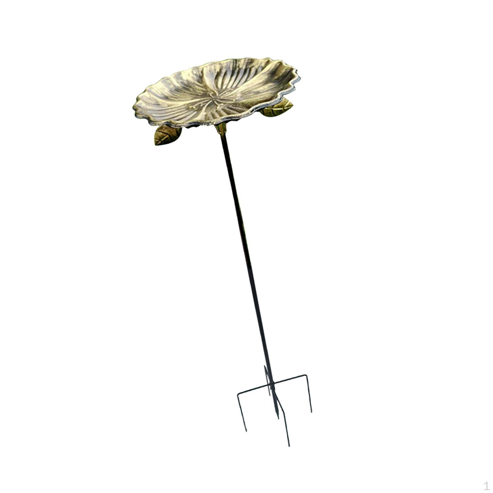 

Garden Bird Bath Solid Decor with Stake, Iron, for Backyard Outdoors Patio