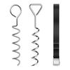 Spiral Ground Anchor High Durability Rust-proof Metal Tent Trampoline Ground Stake Spiral Anchor