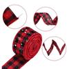 2 rolls/set 6M Red and Black Plaid Ribbon Decorative Gift Box Bow Ribbon  Christmas