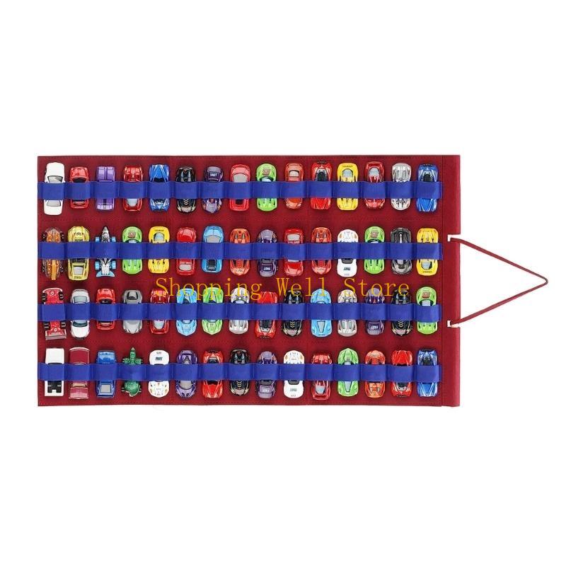 KX4B Car Toy Storage Organisers Case Hanging Display Case Kids Car Toy Container, Hold 60 Toy Car