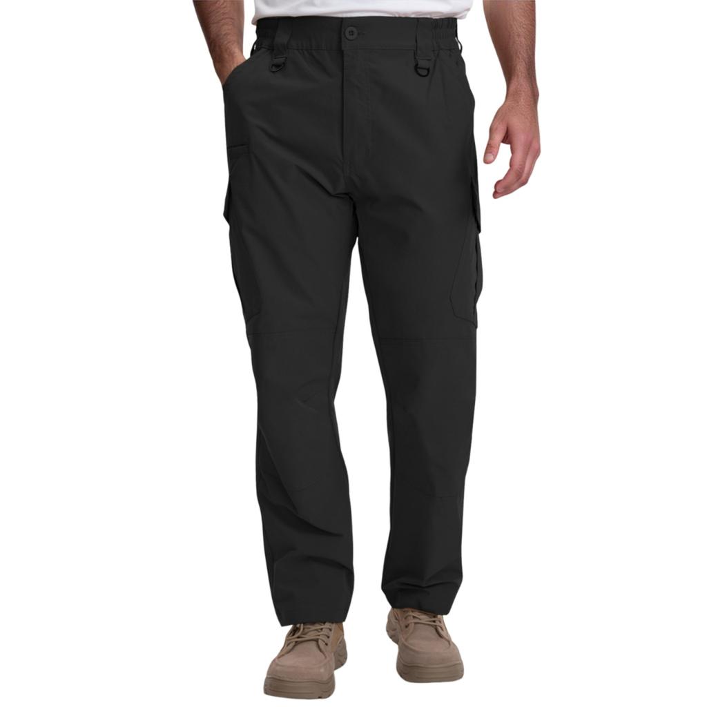 Men's Outdoor Cargo Pants - Multi-Pocket Lightweight  Straight-Leg Waterproof Breathable Hiking Camping Fishing Work Pants