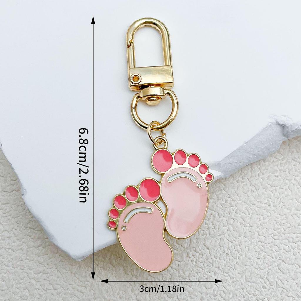 Baby Foot Pendant Keychain: Mix and Match Baby Clothes & Bottle Charms for Boys & Girls