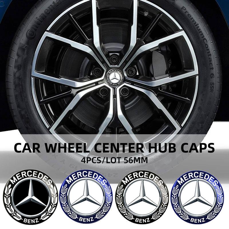 56mm Car Wheel Center Hub Cap Rim Cover Emblem Stickers For Mercedes Benz S320 W164 W203 W204 W168 C180 E320 Car Accessories CL1