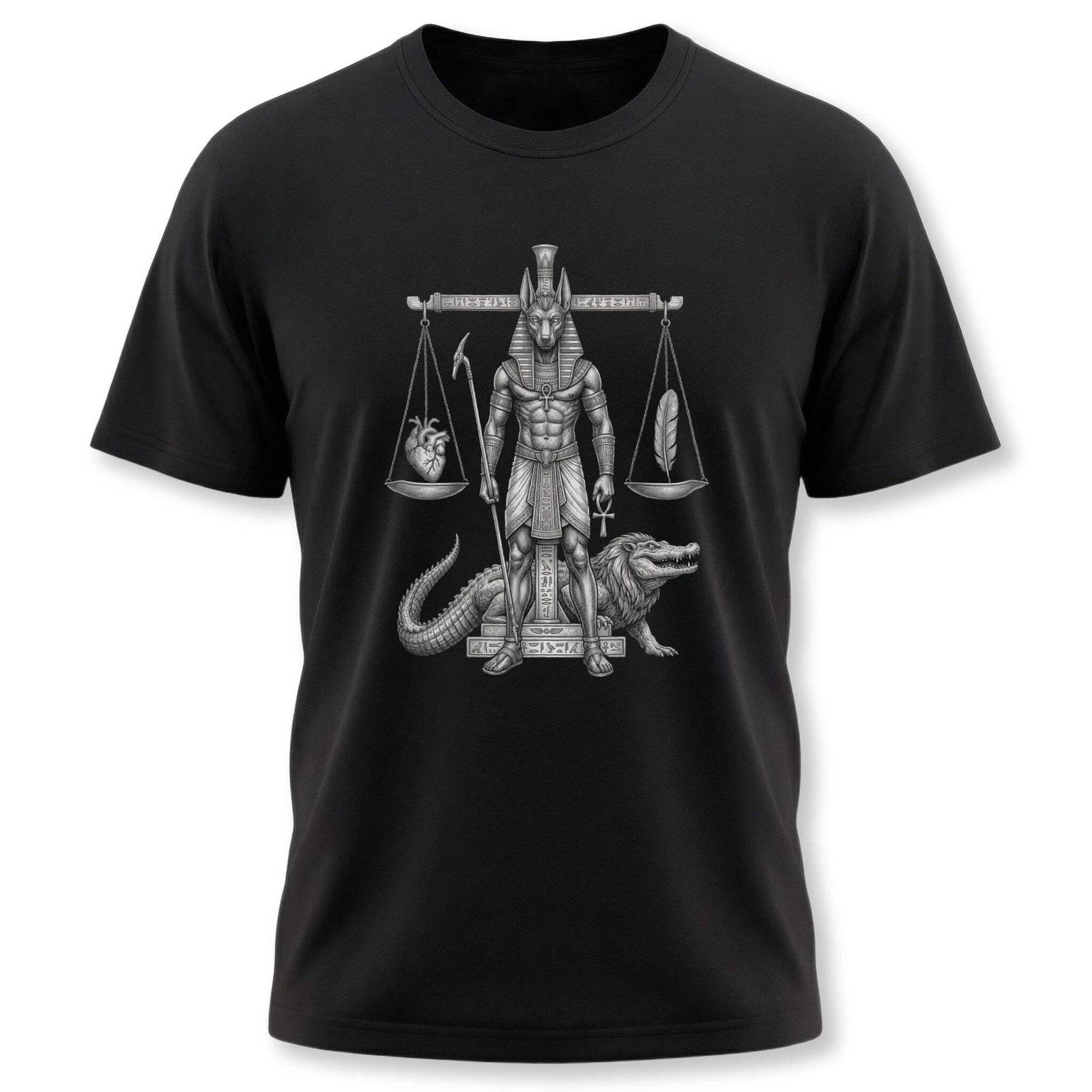 Anubis Scales of Justice T-Shirt | Egyptian Mythology Afterlife Tee Shirt L