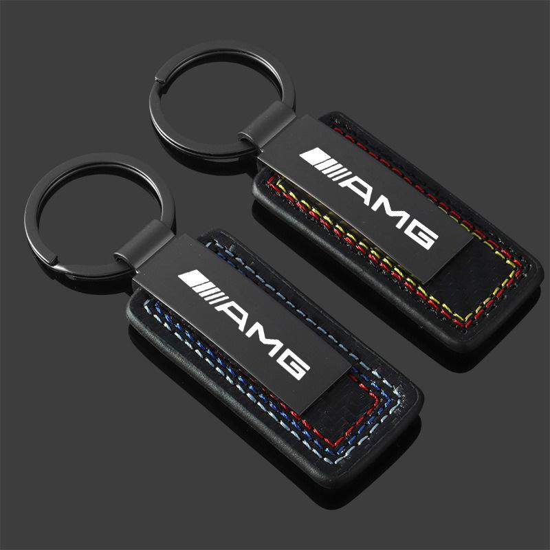 Car Emblem Key Chain Suede Keyring LOGO Gift For Mercedes Benz AMG W204 W205 W203 W211 W212 W213 W201 W210 W124 W126 W140 W168 RQ2