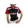 Puma Football Jersey V-Neck Oversized Pullover Short Sleeve T-Shirt Unisex Tops Black 627936-01