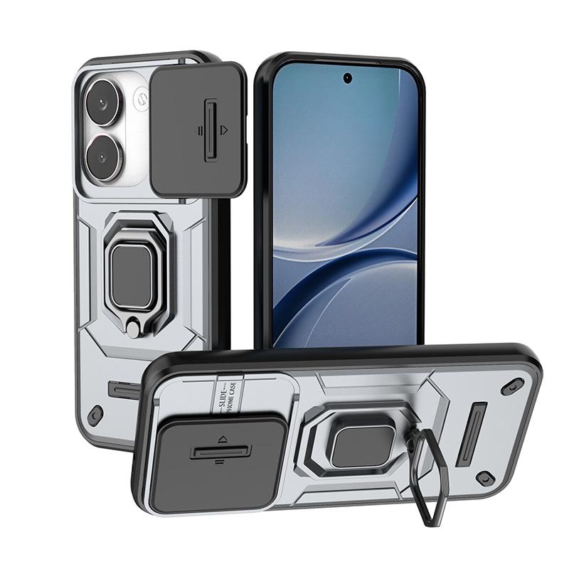 For Poco X8 Pro Case Slide Windows Cover Poco X8 Pro Coque Fundas Battle Ring Holder Push Lens Back Phone Case Poco X8 Pro