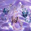 Butterfly Charm Phone Lanyard Charm Glitter Design Mobile Phone Case Chain  Party Accessory