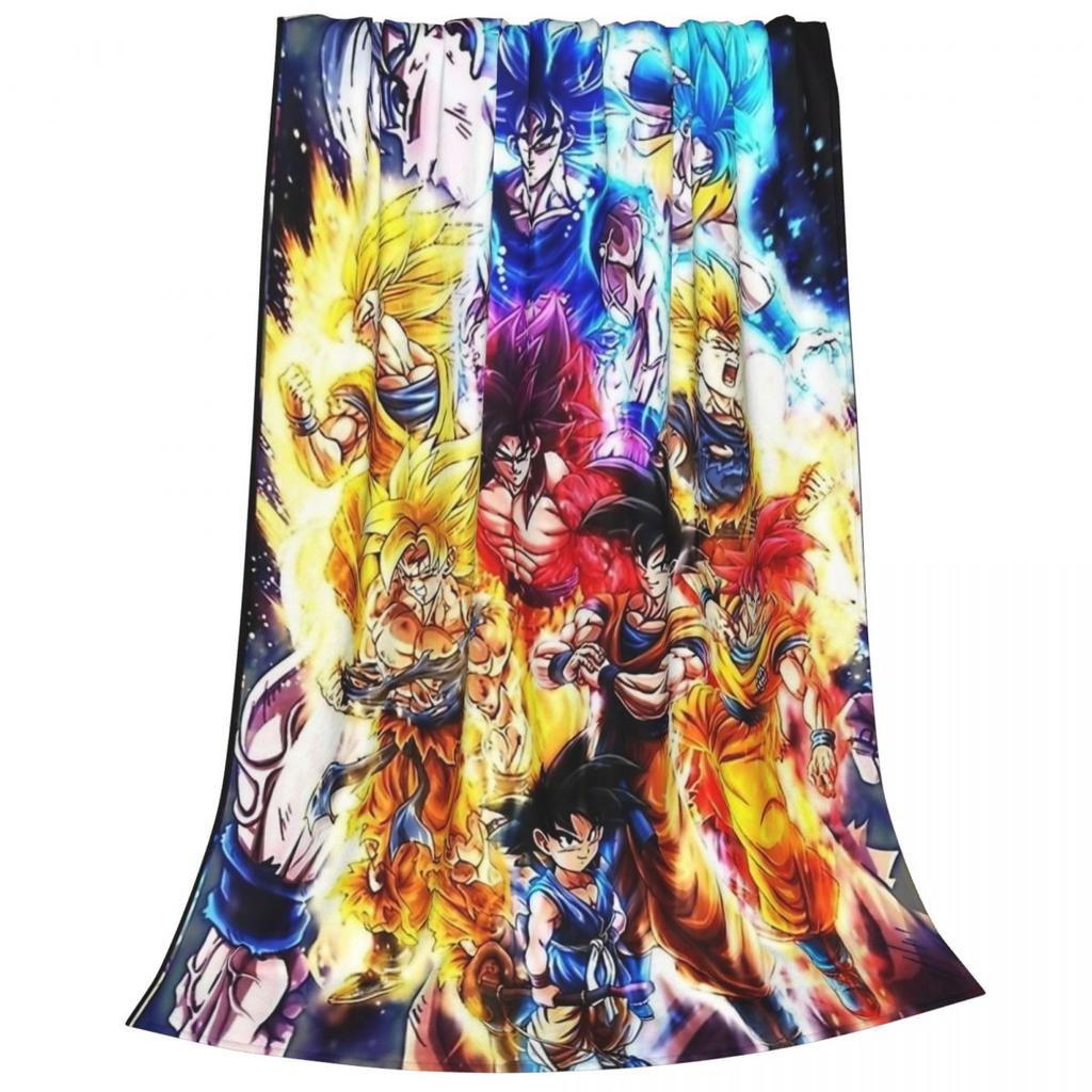 Gohan Blanket Dragon Ball Z Goku Vegeta DBZ Wool Awesome Warm Throw Blankets for Coverlet Spring Autumn