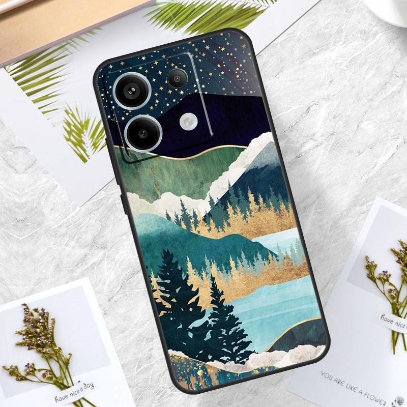 

Star Lake Mountains Case For Xiaomi Redmi Note 14 Pro 12 11 10 13 15 Pro Plus Redmi 15 14C 10C 12C 13C 15C Cover Redmi Note 13 4G