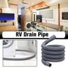 RV Washing Machine Drain Pipe 2/5/8M Length Flexible Corrugated Hose for Camper Van Motorhome Sewer Discharge Accessories X7B5