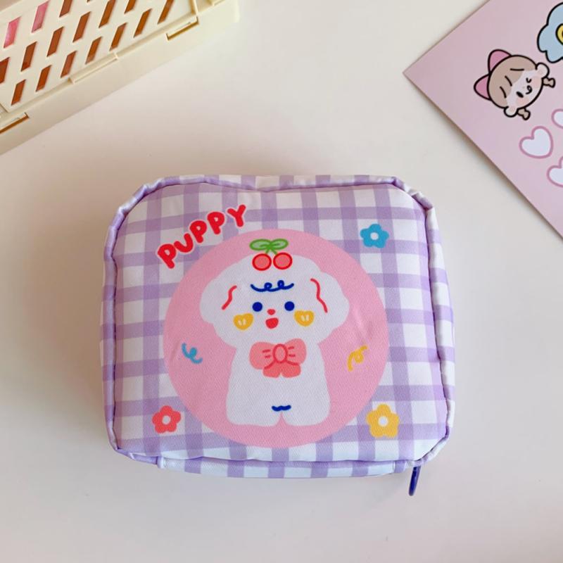 Girls Sanitary Napkin Storage Bag Portable Large-capacity Key Headphone Carrying Bag Coin Purse