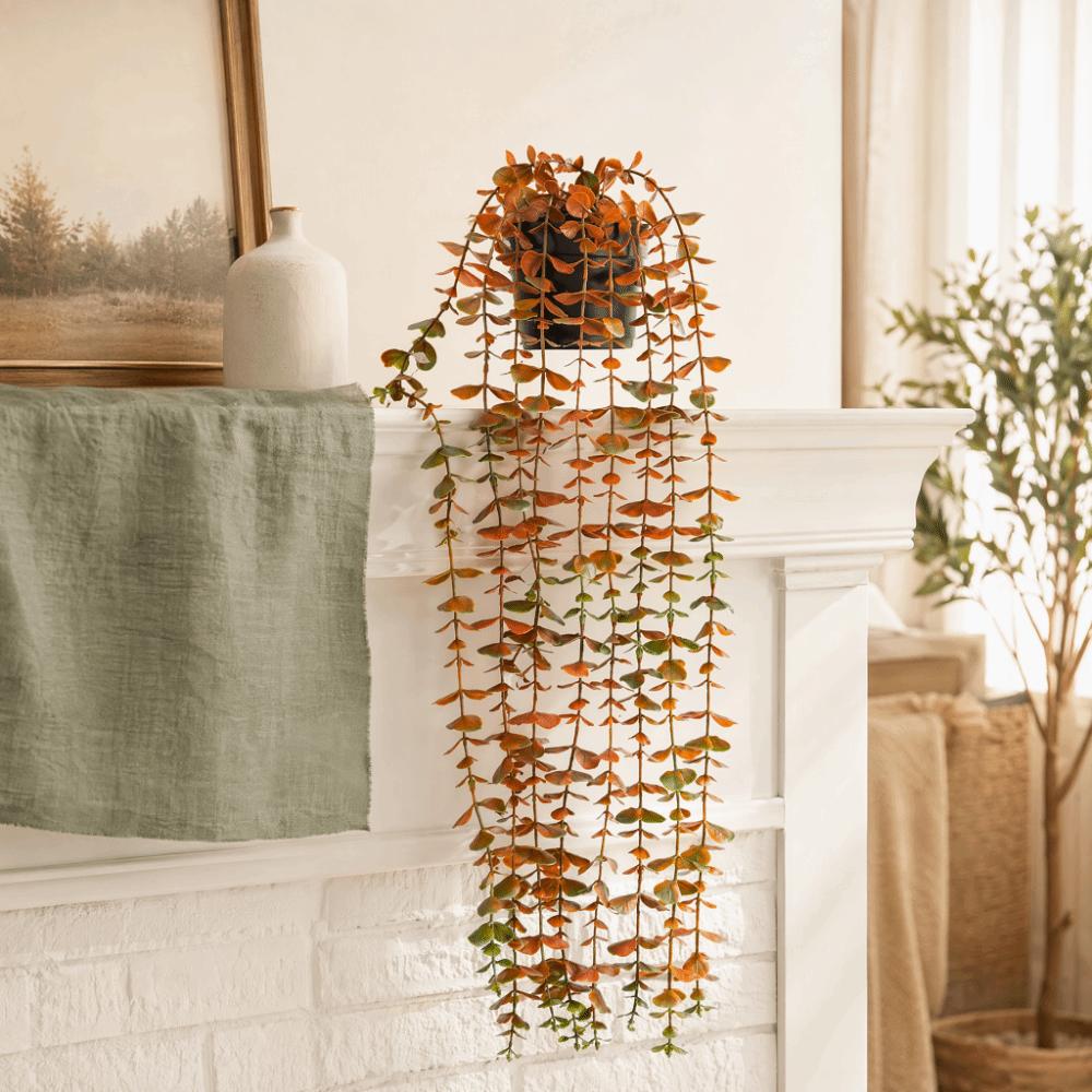 Lifelike Design Fake Plant With Flower Pot Hanging Plant  Outdoor Garden