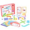 Wooden Puzzle Cartoon Animal See & Spell Learning Toys English Alphabet Sight Words & Matching Letter Games Gift for Kids Toys