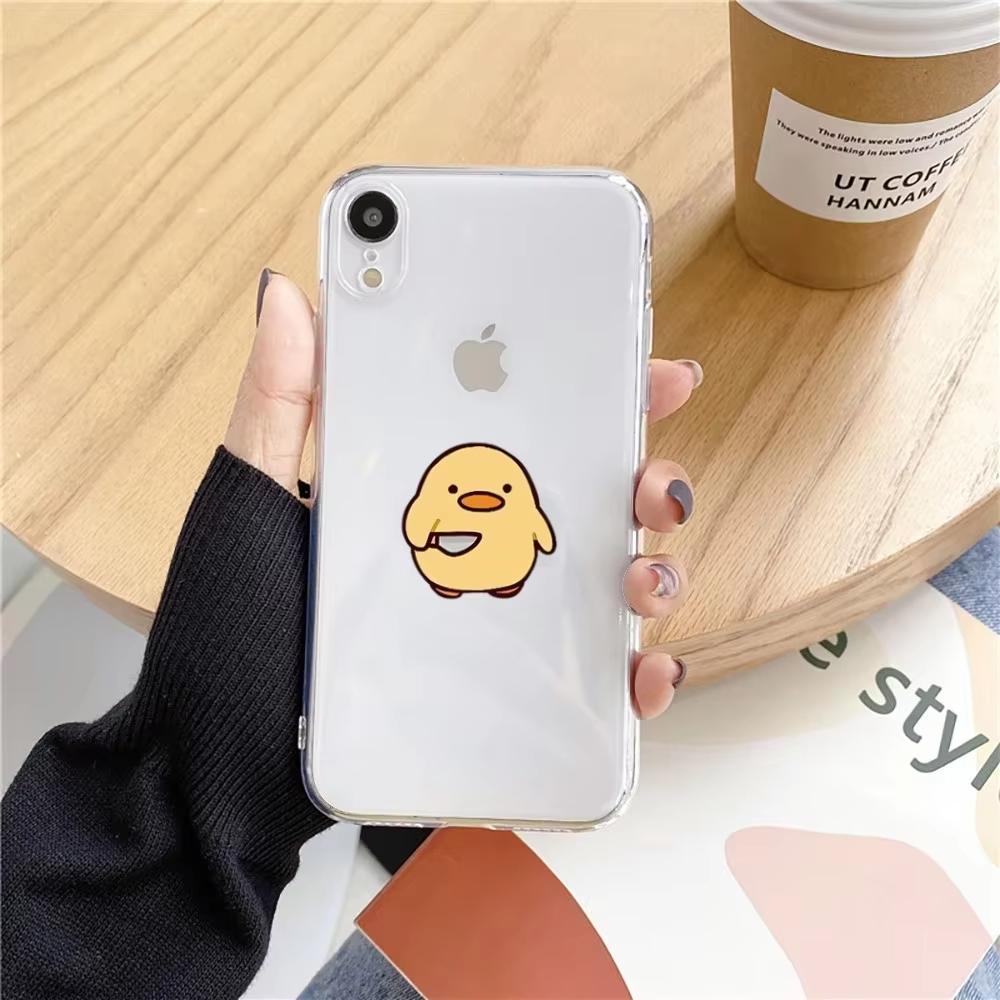Funny Duck Phone Case For iPhone 16 15 14 13 12 11 Pro Max XS X XR 7 8 SE Clear Cover Funda