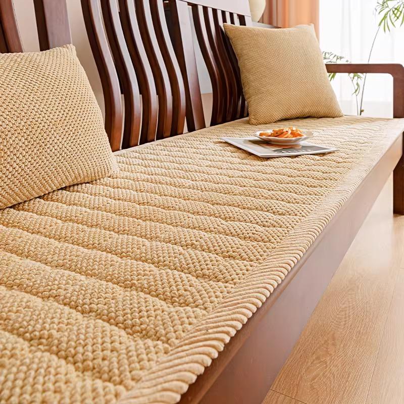 Winter Thick Corduroy Sofa Cushion Thickened Anti Slip Sofa Cover Vintage Sofa Protection Pad for Living Room Decoration