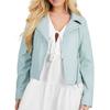 Womens/Ladies Faux Leather Biker Jacket