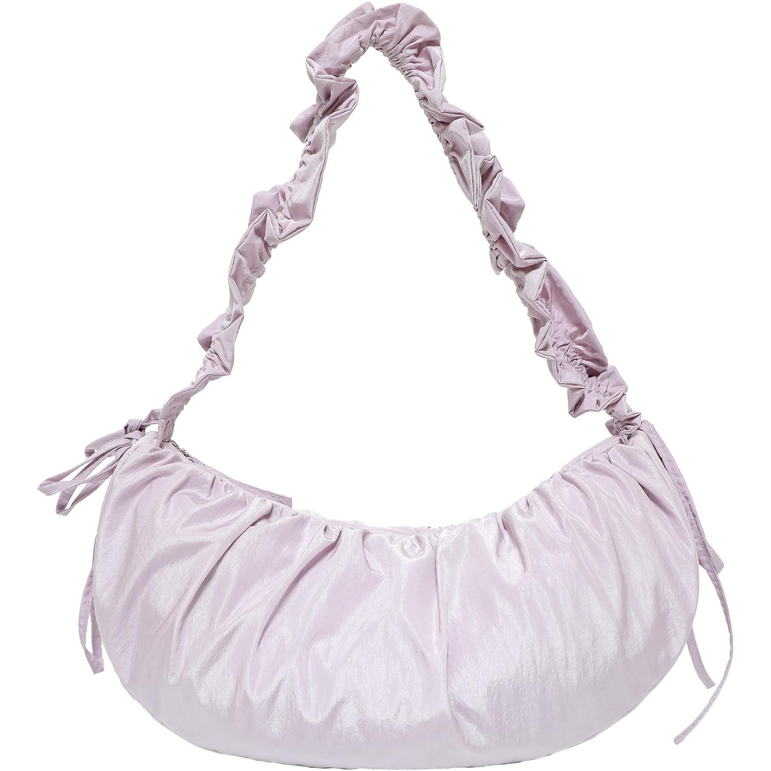 

Pleated Cloud Dumpling Crossbody Tote Bag – Large Capacity, Korean Style