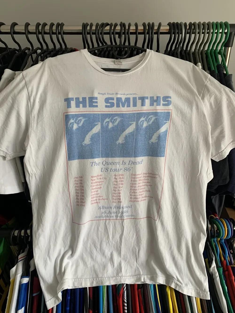 VINTAGE THE SMITHS THE QUEEN IS DEAD T-SHIRT Reprint AN50102 XL