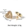 Uwin Mini Hollow Heart Heart Shape Earrings Bling Gift Women Hip Hop Earring Stud Icy RTS Jewelry