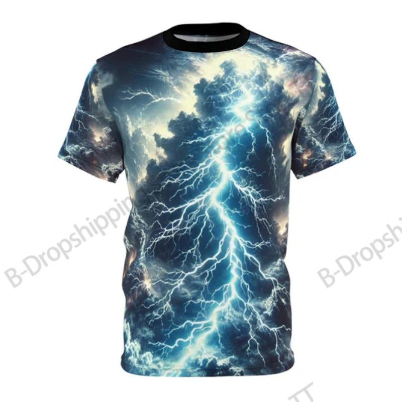 New Optical Illusion Lightning 3D Printed T-shirt Men Women Fashion Hip Hop Short Sleeve