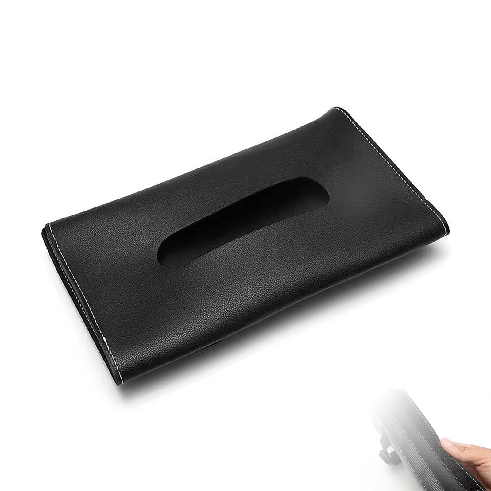 

Mirhua Car Tissue Case Hanging Car Sun Visor Tissue Case PU Leather Hanging Car Accessories (Black) Medium чёрный