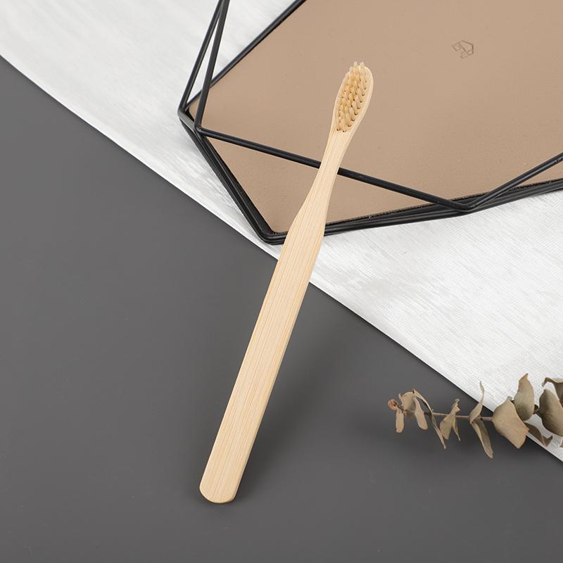 Ready Stock Fast Shipping Eco Natural Organic Biodegradable Square Handle Soft Bristles Custom Logo Bamboo Toothbrush