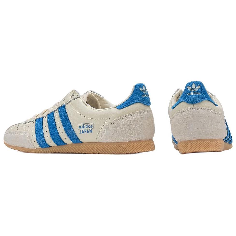 adidas Originales Piel de Japón Cómodos Versátiles Antideslizantes Duraderos Zapatillas de Skate de Caña Baja para Mujer Blancas Azules JR0556