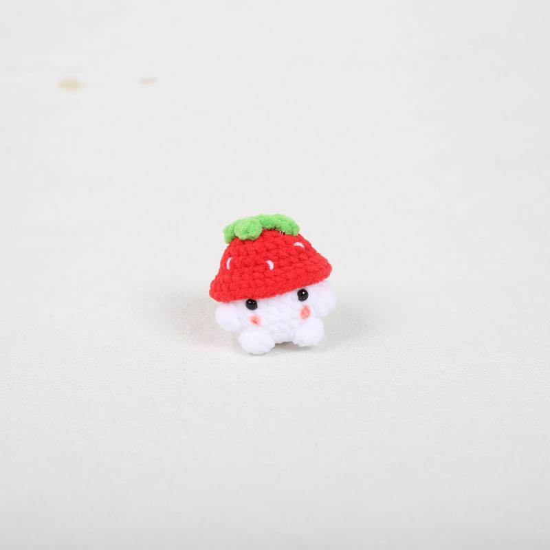 Creative Cute Small Animal Knitting Keychain Pendant Car Bag Decoration Funny Handmade Crochet Doll Ornaments Girls Gifts