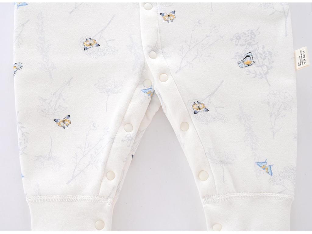 Baby Autumn/Winter 40g Padded Newborn A-Class Romper: Thin Cotton, Warm Crawling Outfit