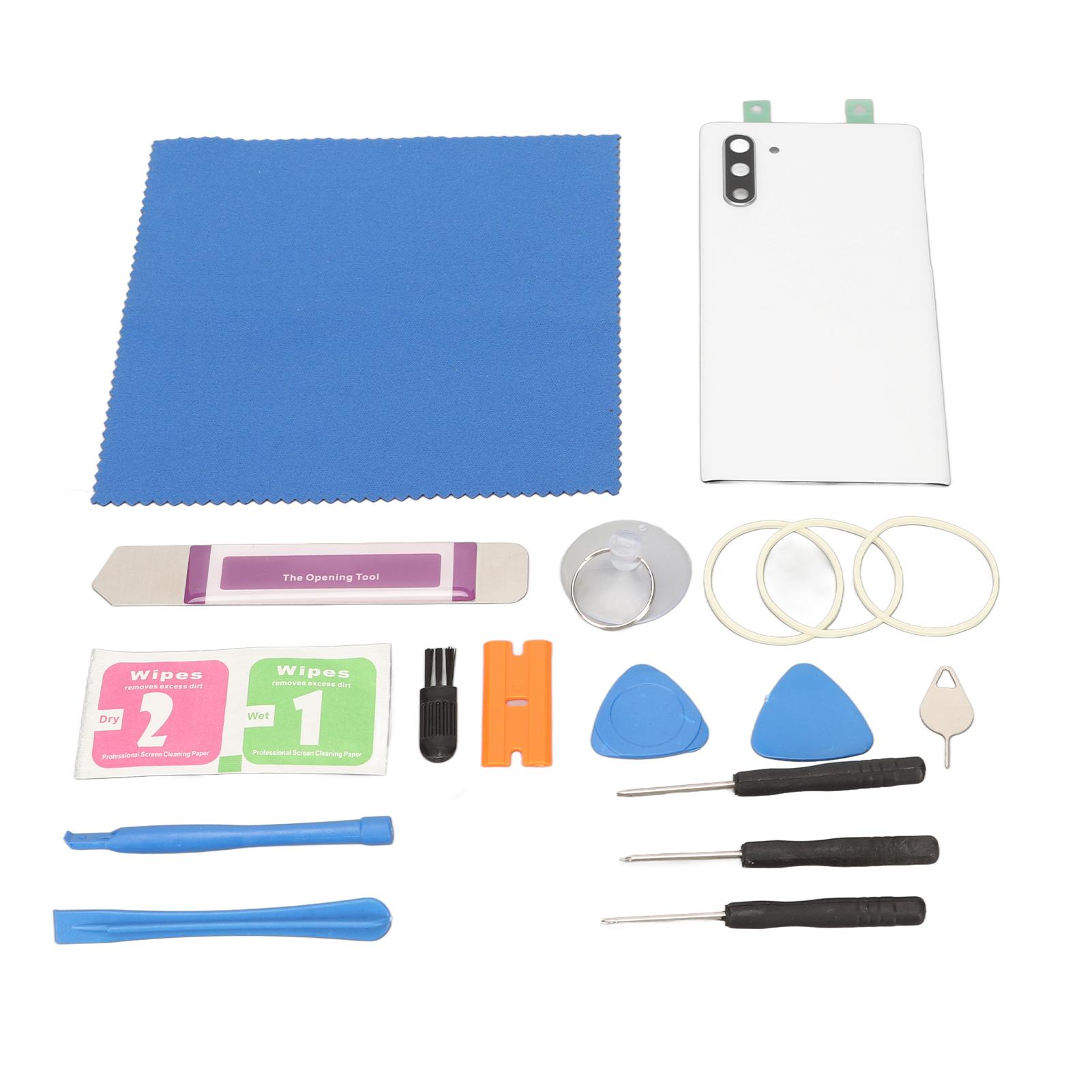 Back Glass Cover Replacement Kit for Samsung Galaxy Note 10 N970 Waterproof Glass Cover with Camera Glass Lens Tape