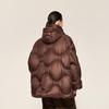 LESS 2024 Winter Hooded Loose Mid-Length Goose Down Jacket