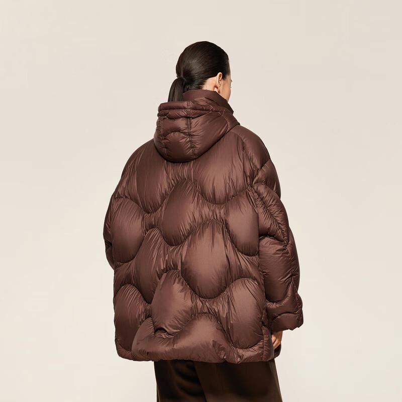 

LESS 2024 Зимняя куртка с капюшоном свободного кроя средней длины с гусиным пухом M